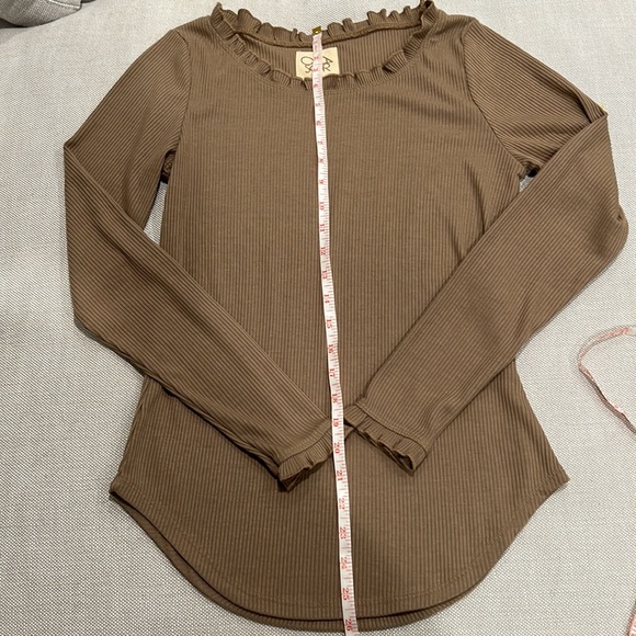 CHASER Brand Long Sleeve Tee Shirt, mocha , size medium. (NWOT) - Picture 8 of 12